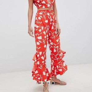 ASOS DESIGN Senorita Floral Beach Pant - Like new!